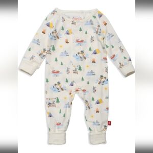 Magnetic Me Cream One Piece with Outdoor Adventure Print